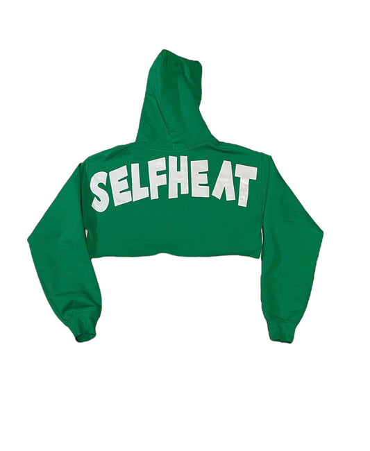 Green “ Graffiti “ Cropped Sweatshirt