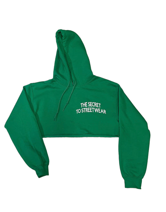 Green “ Graffiti “ Cropped Sweatshirt